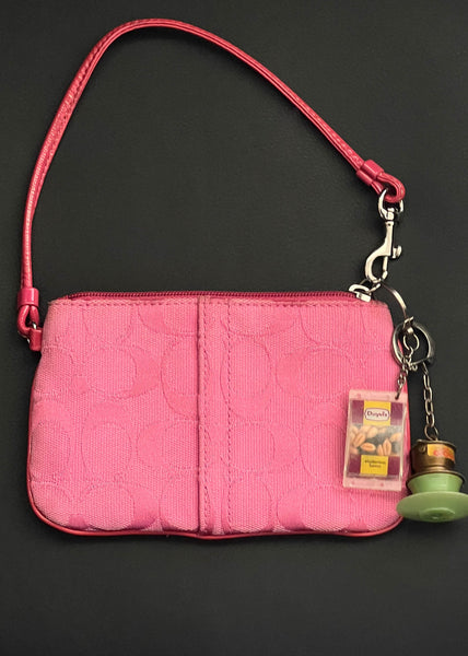 Pink Coach Bag w/ Coffee Charms