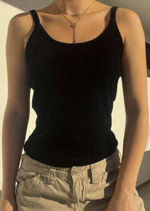 90's Black Velvet Tank (S)