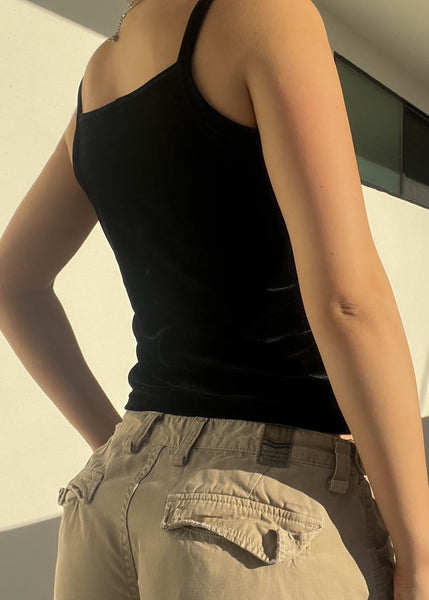 90's Black Velvet Tank (S)