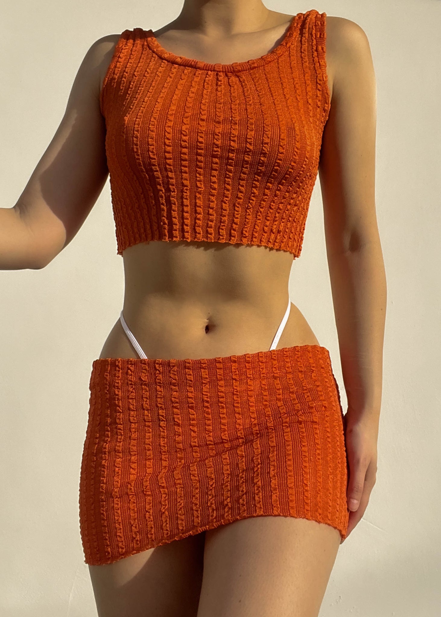 90's Orange Two Piece Set