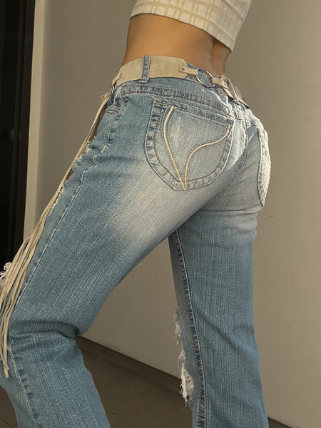 Ariya Y2k Low-Rise Flared Jeans