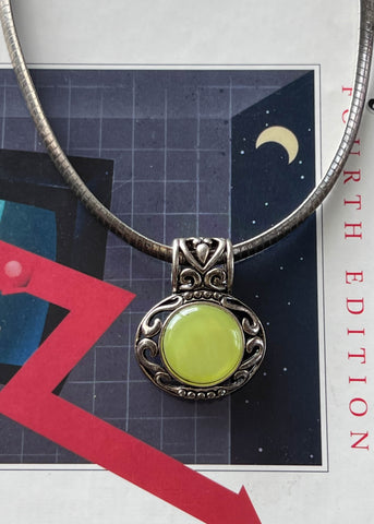 80's Green Pendant Choker