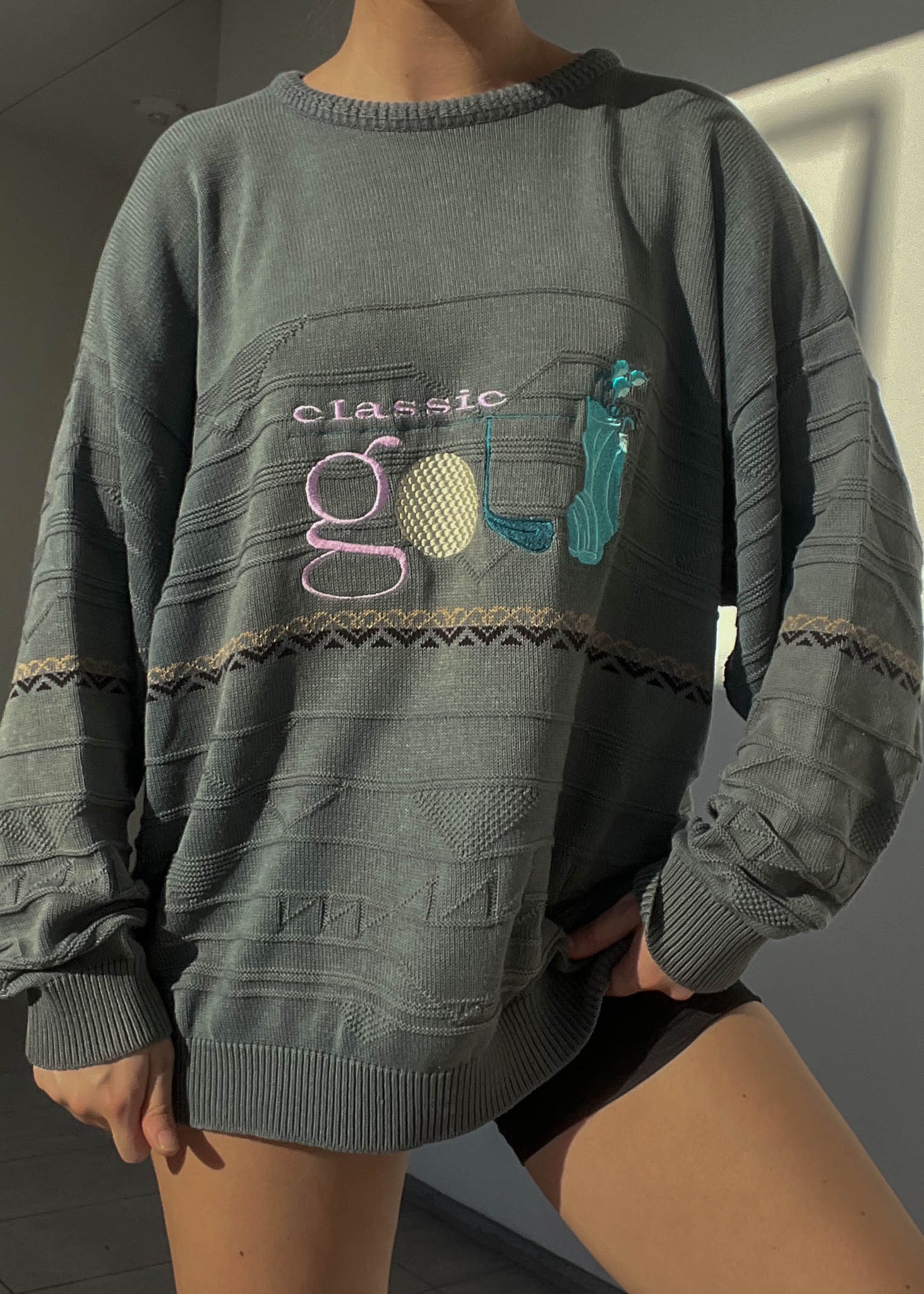 Sage 80's Golf Knit (L)