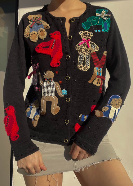 80's Teddy Bear Cardigan (S)