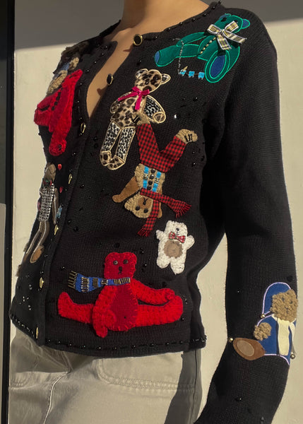 80's Teddy Bear Cardigan (S)