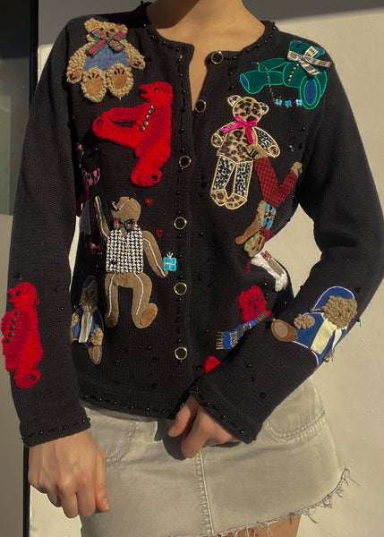 80's Teddy Bear Cardigan (S)