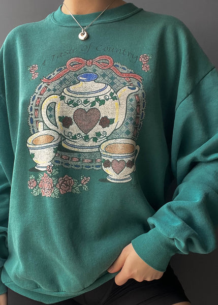 90's Tea Party Crewneck (L)