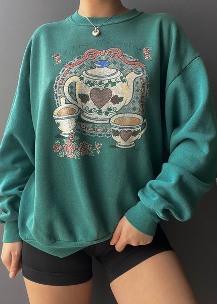 90's Tea Party Crewneck (L)