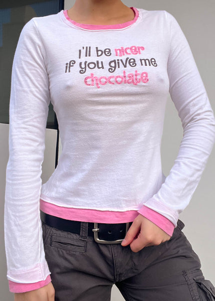 Y2k Give Me Chocolate Long Sleeve (S)