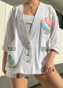 80's Pastel Aztec Cardigan (S-M)