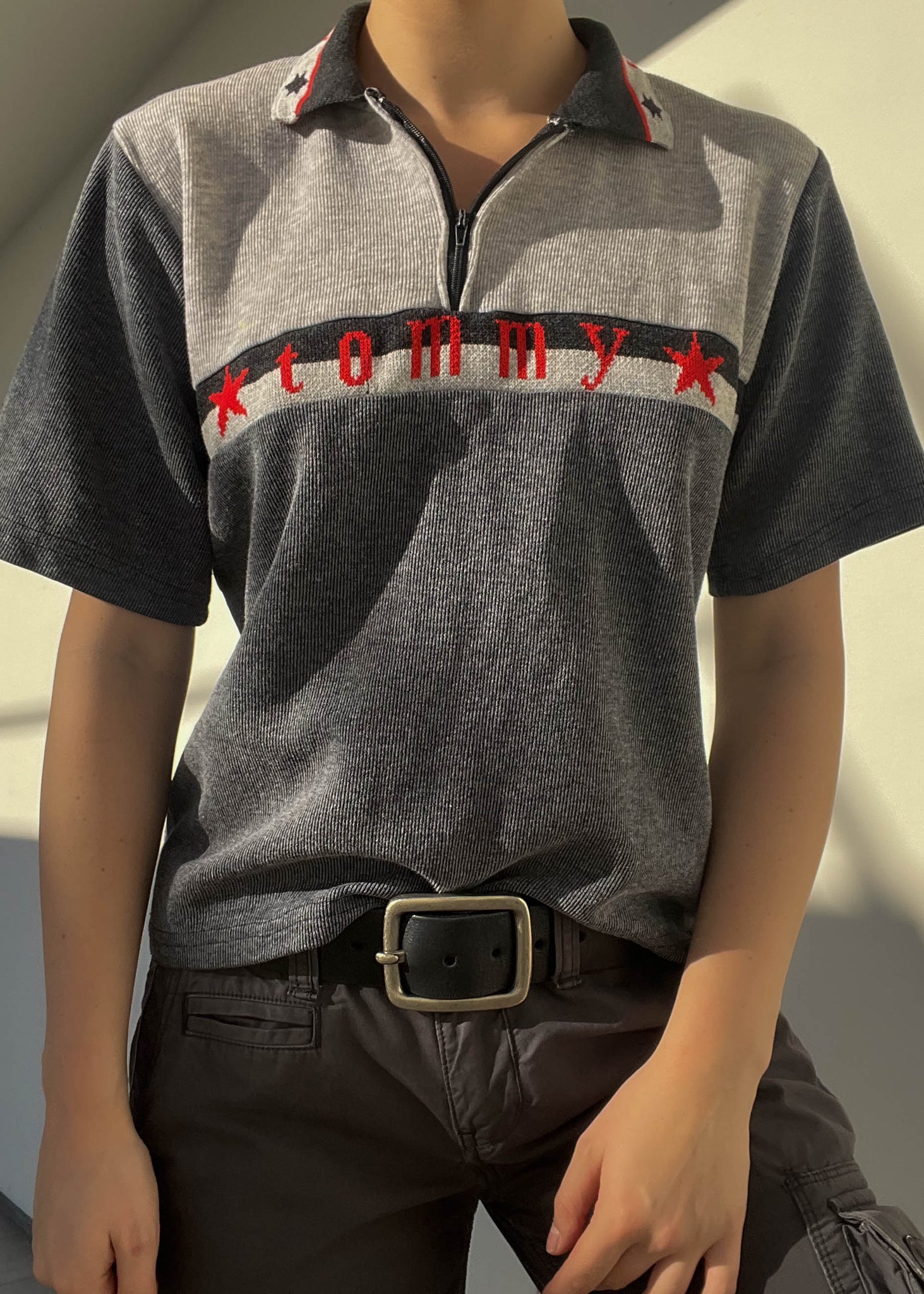 90's Tommy Zip Polo (M)