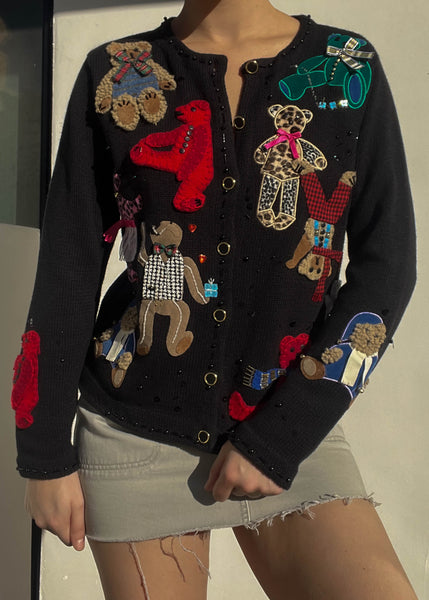 80's Teddy Bear Cardigan (S)