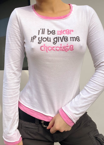 Y2k Give Me Chocolate Long Sleeve (S)