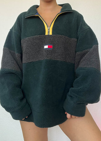 90's Tommy Fleece Pullover (XL)