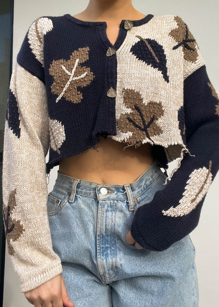 90's Autumn Color-Block Knit (S-M)