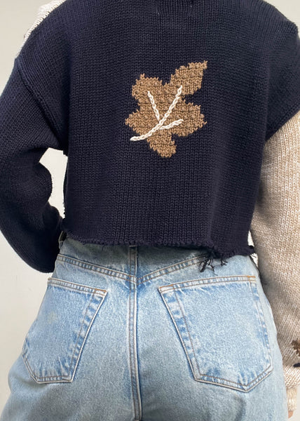 90's Autumn Color-Block Knit (S-M)