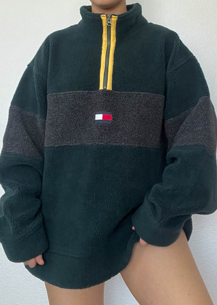 90's Tommy Fleece Pullover (XL)