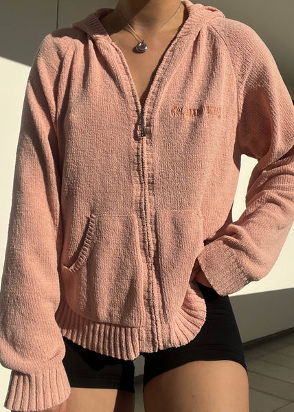 Plush Peach Hoodie Jacket (XL)
