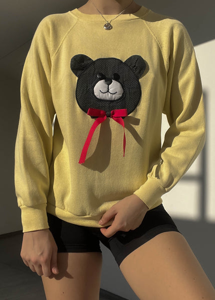 80's Yellow Teddy Crewneck (S)