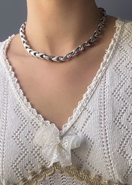 Dixi 90's Silver Choker