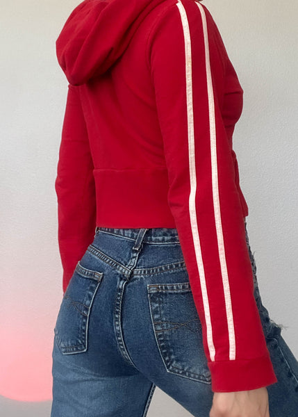 Red & White Hoodie Jacket (S)