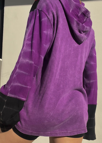 90's Patchwork Hoodie Jacket (XL)