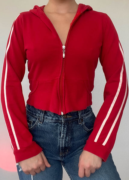 Red & White Hoodie Jacket (S)