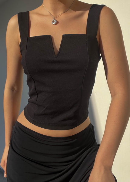Cynthia 90's Black Tank (S)