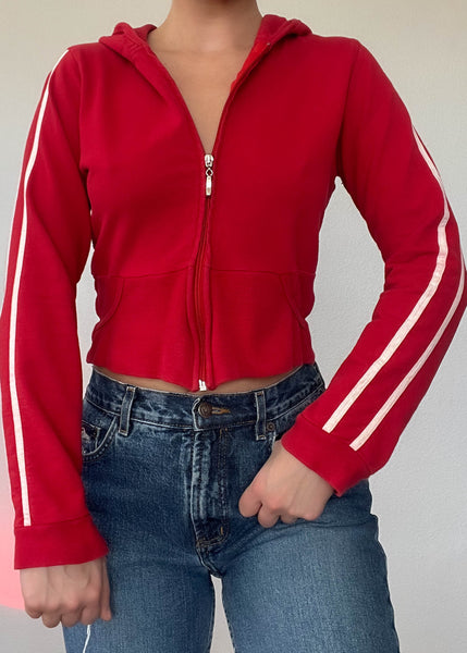 Red & White Hoodie Jacket (S)