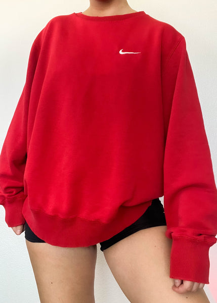 Y2k Red & White Nike Crewneck (XL)