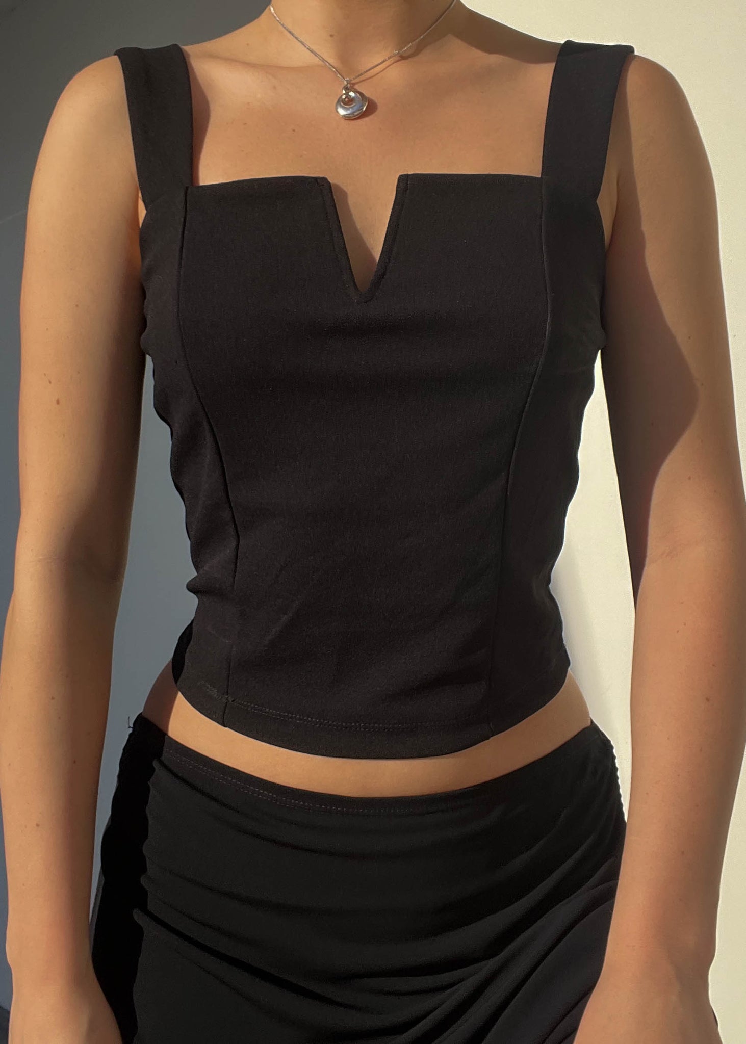 Cynthia 90's Black Tank (S)
