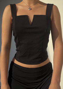 Cynthia 90's Black Tank (S)