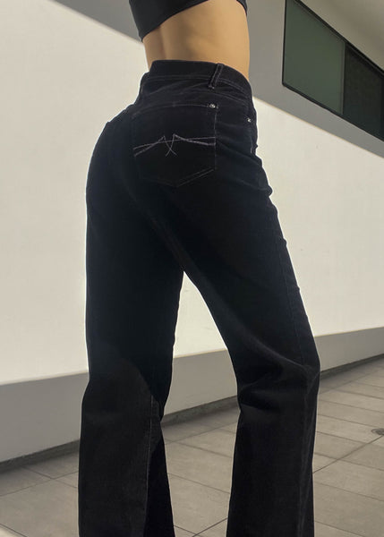 90’s Black Corduroy Flares (M)