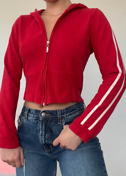 Red & White Hoodie Jacket (S)