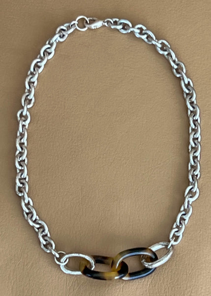 90's Tortoise Shell Chain Choker