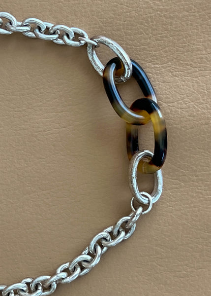 90's Tortoise Shell Chain Choker