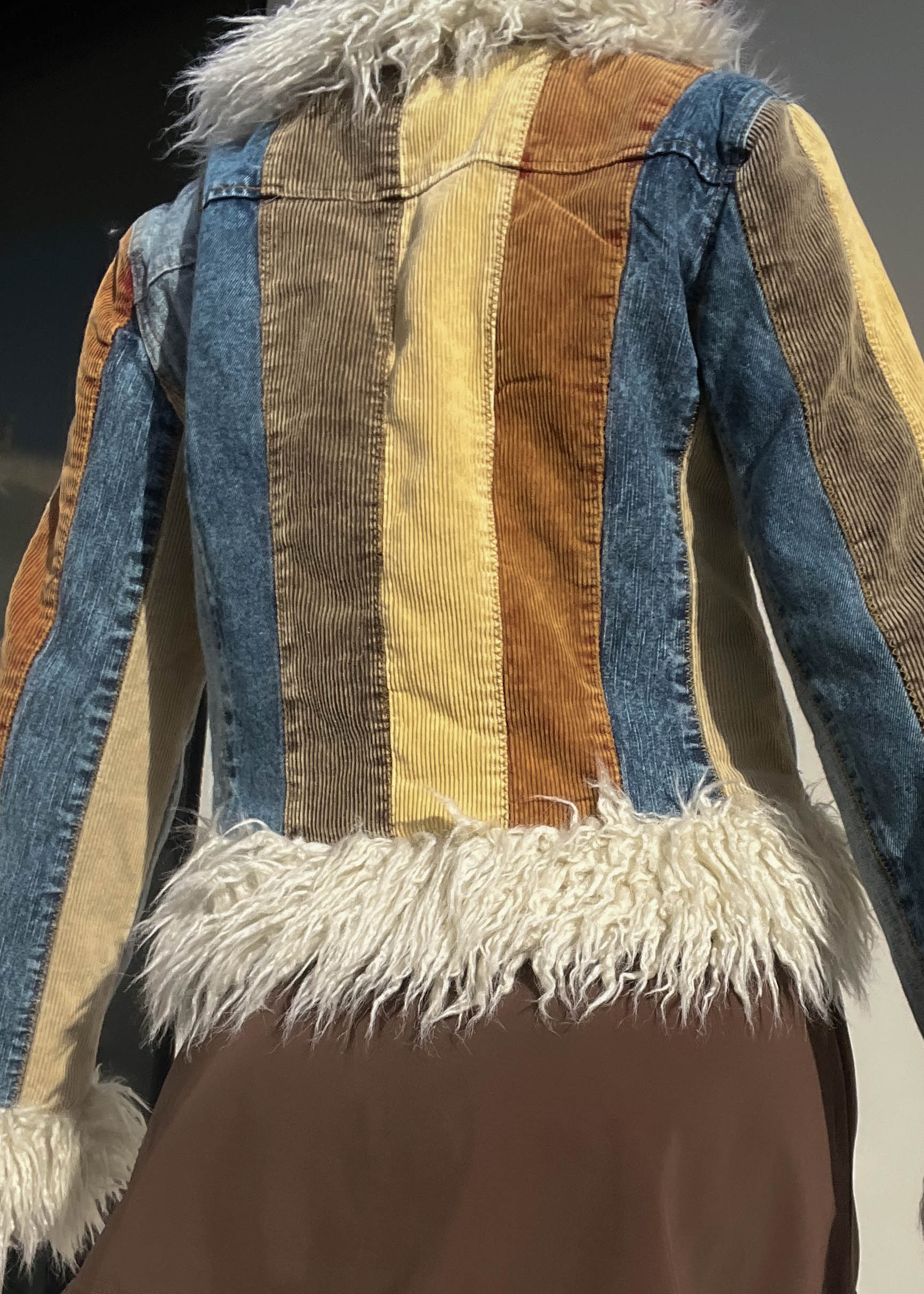 00s in the attack fur corduroy y2k vkei Corduroy Jacket Fur Girl