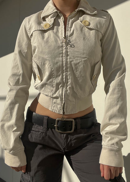 Y2k Cream Abercrombie Jacket (S/M)