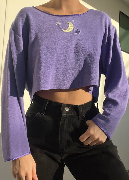 Purple Moon & Stars Top (S-M)