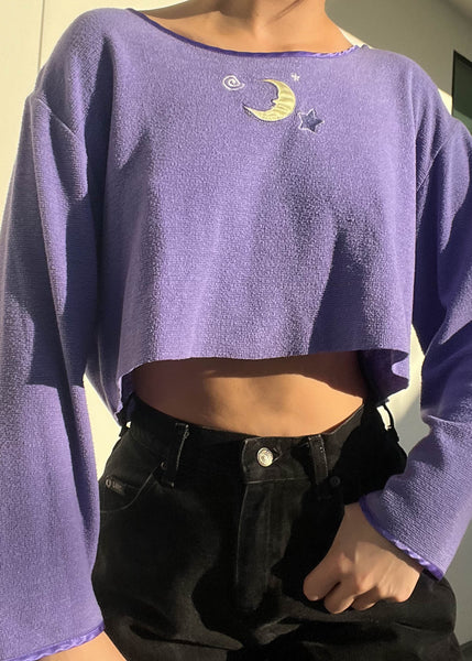 Purple Moon & Stars Top (S-M)