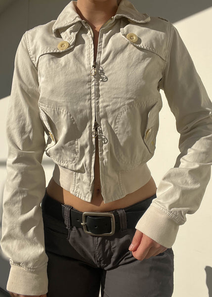 Y2k Cream Abercrombie Jacket (S/M)
