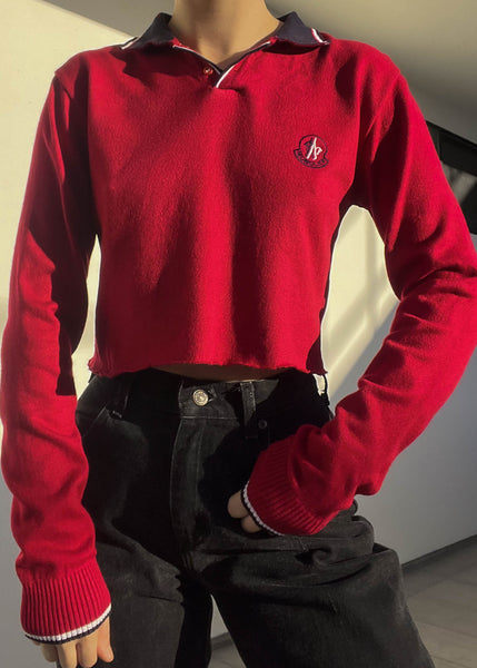 90's Red Moncler Knit Polo (S)