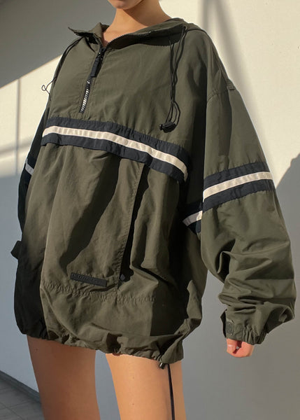 Y2k Skater Stripe Windbreaker (XL)