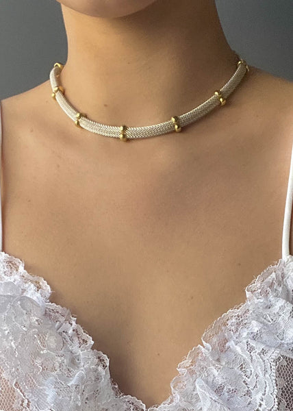 90's Gold & Silver Choker