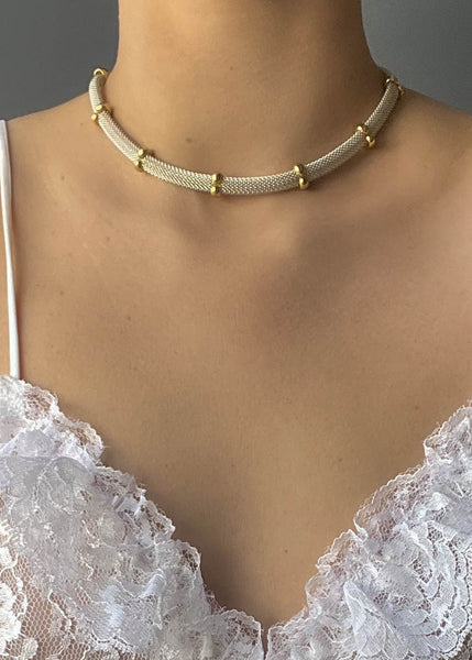 90's Gold & Silver Choker
