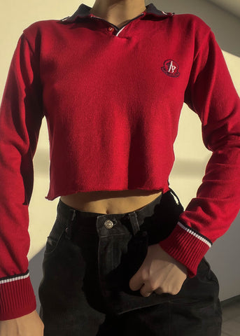 90's Red Moncler Knit Polo (S)