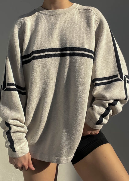 Off-White & Black Skater Knit (XL)
