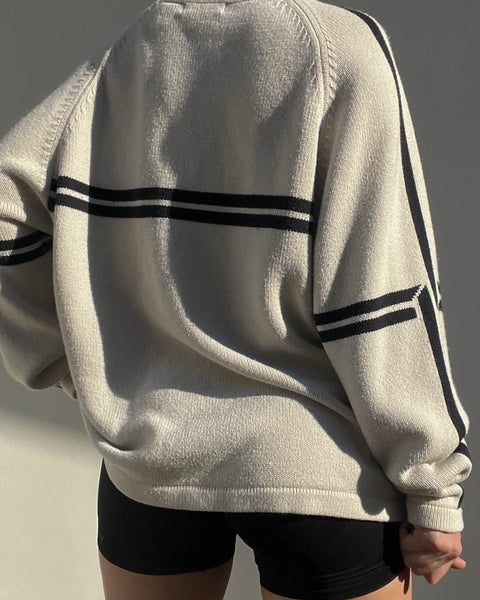 Off-White & Black Skater Knit (XL)
