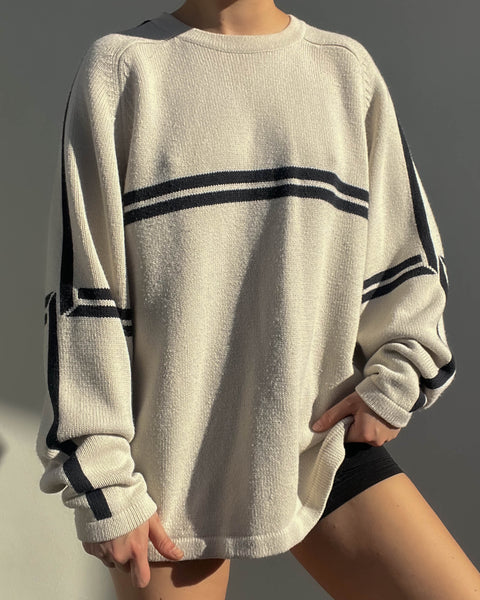 Off-White & Black Skater Knit (XL)
