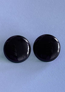 80's Black Chunky Earrings